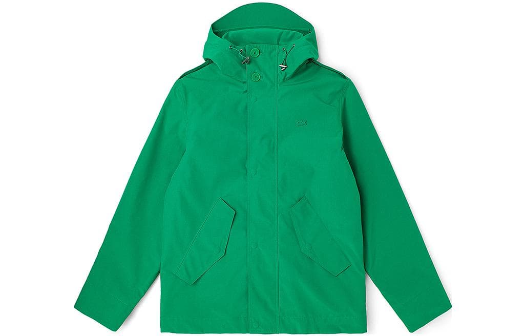 LACOSTE Jackets Green Hooded (Nondetachable) Moderate Straight Fit