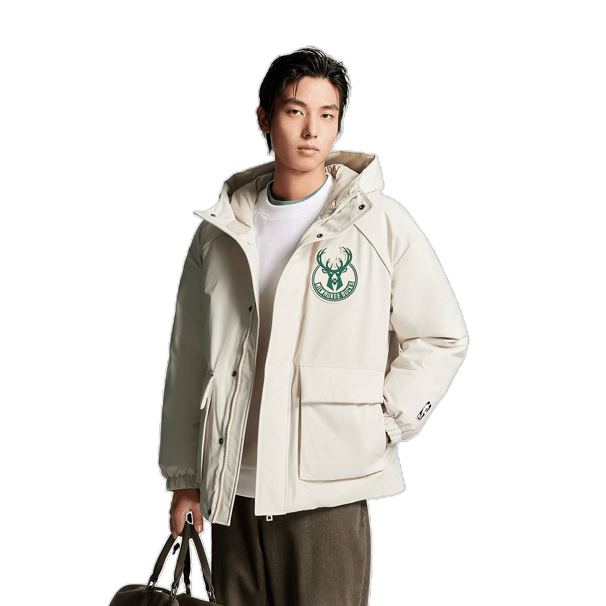 JACK JONES· x NBA Down Jacket Moonlight Gray