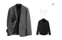 Gray (Comes with Brooch+Black Shirt)