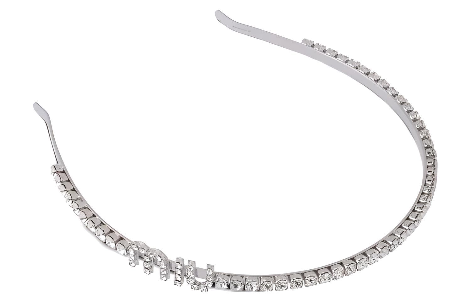 MIU MIU Crystal Headbands Silver