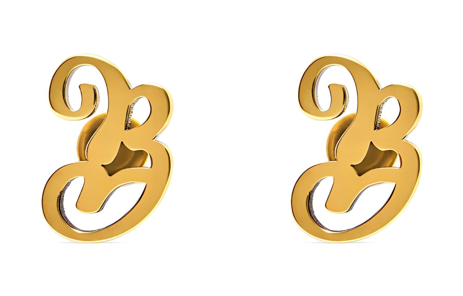 Balenciaga Typo B earrings Gold