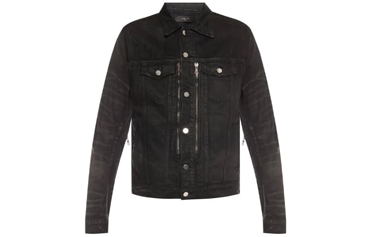 AMIRI Denim Jackets Black Lapel Moderate Black