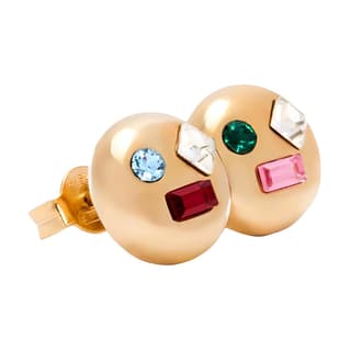 LOEWE Sterling Silver, Crystal, Gold Plating Earrings Gold