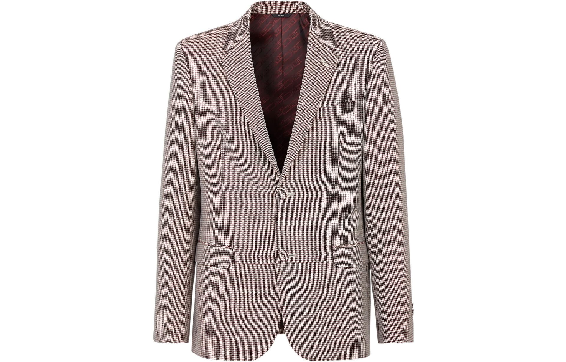 Fendi singlebreasted houndstooth blazer Red White