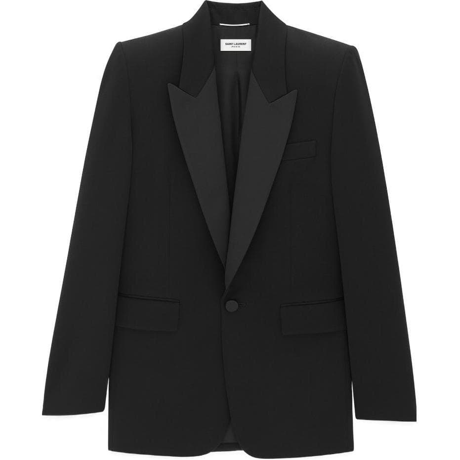 Saint Laurent SingleBreasted LongSleeved Jacket Black