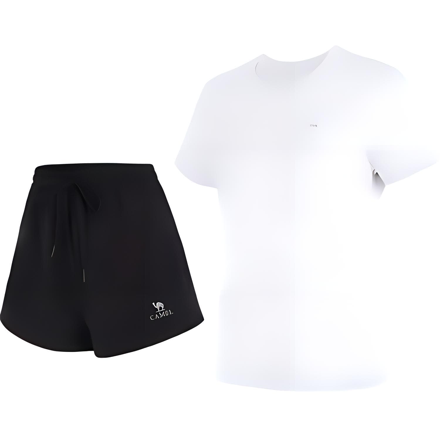 CAMEL Yoga Sets Moderate Set (Infinite White Top+Phantom Black Bottom)