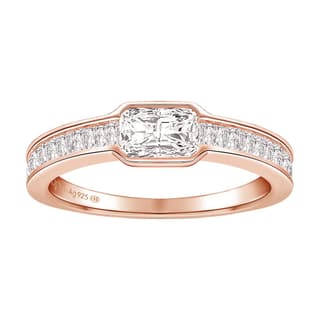 Apm Monaco 18K Gold, 925 Sterling Silver, Synthetic Cubic Zirconia Alloy Rings Rose Gold