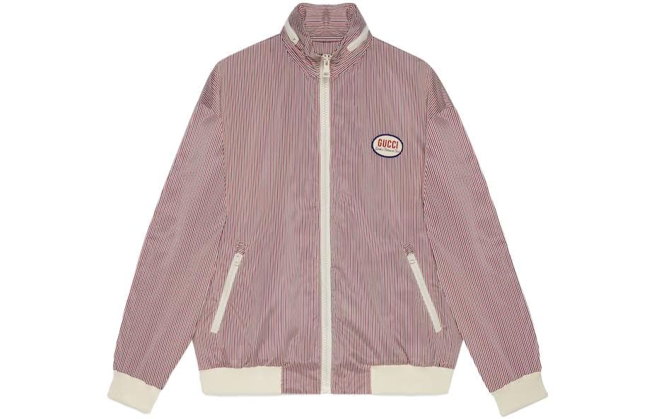 GUCCI Striped Fabric Zip Jacket