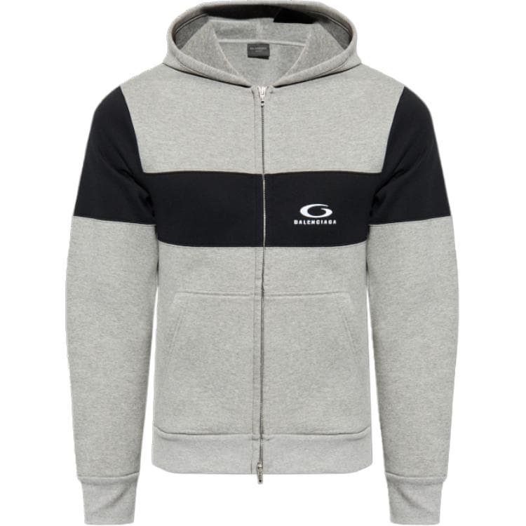 Balenciaga Logo Embroidered Zipped Hoodie