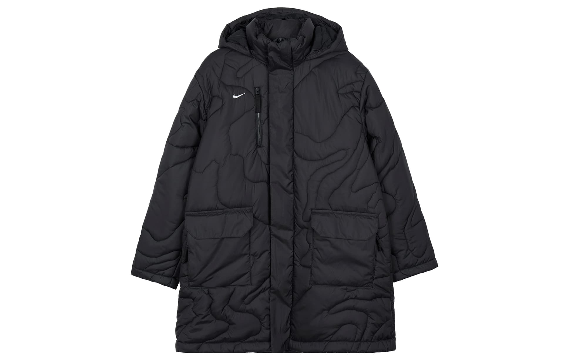 Nike Puffer Jackets Black Hooded (Nondetachable) Moderate