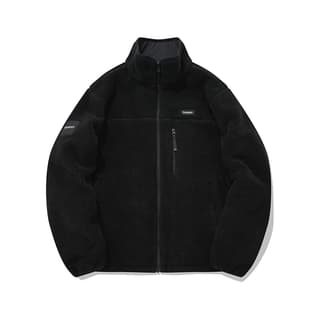 COVERNAT Velvet Jackets Black Stand Collar Moderate