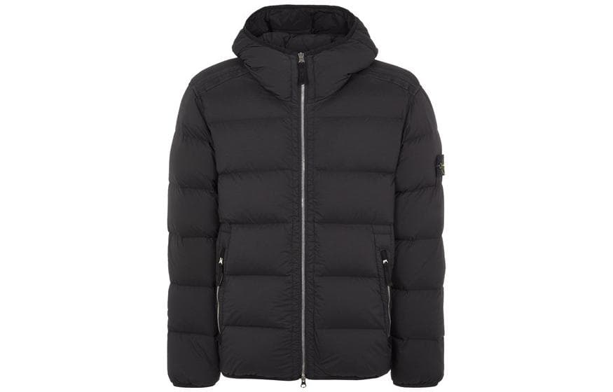 STONE ISLAND Compass Patch Zip Up Hooded Jacket