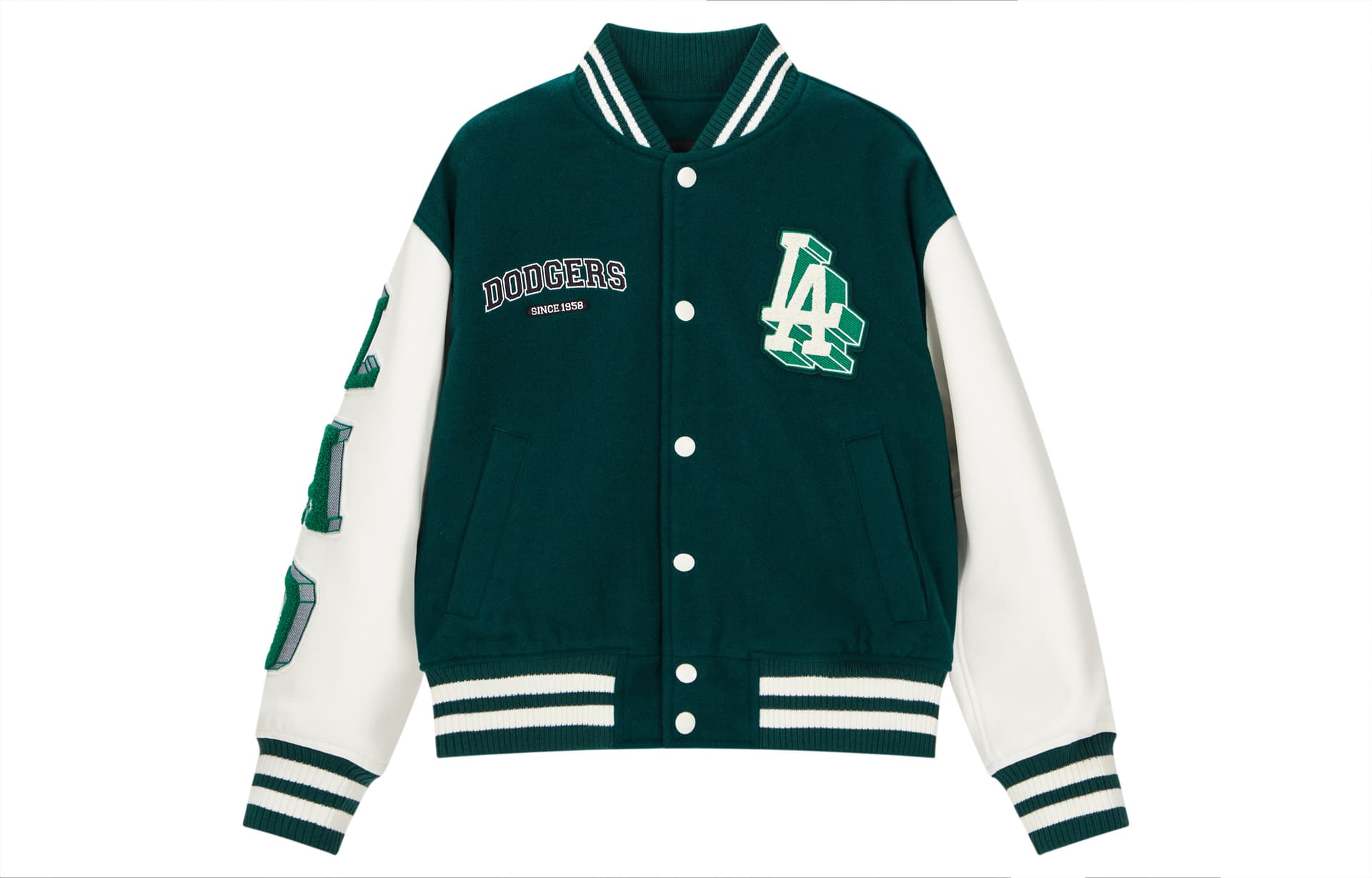 MLB Varsity LA DODGERS Baseball Jacket Dark Green Dark Green