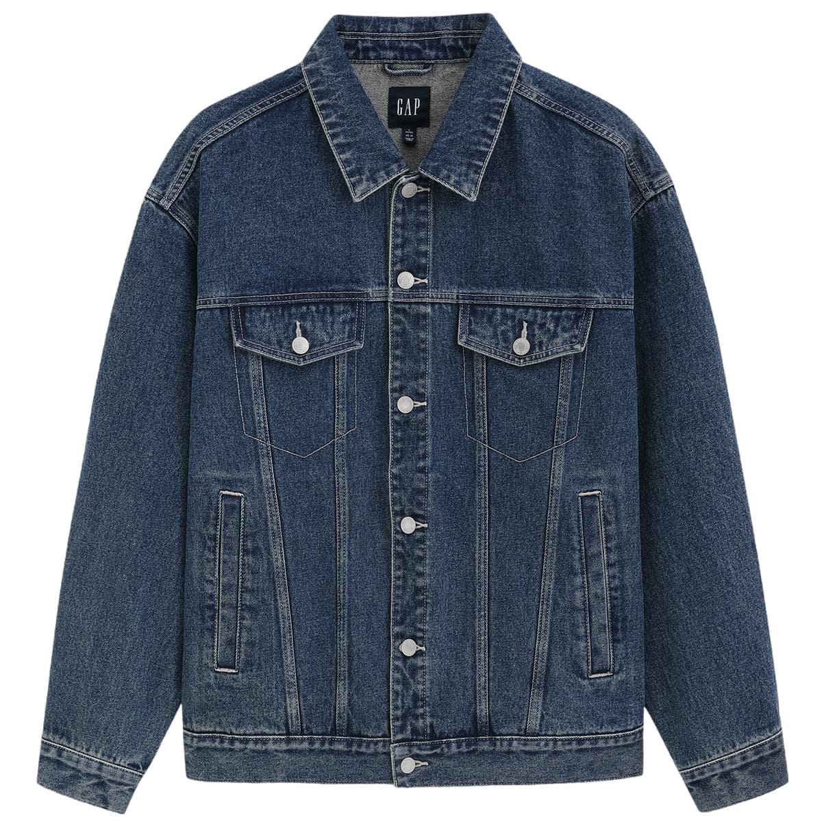 GAP Denim Jackets Lapel Moderate