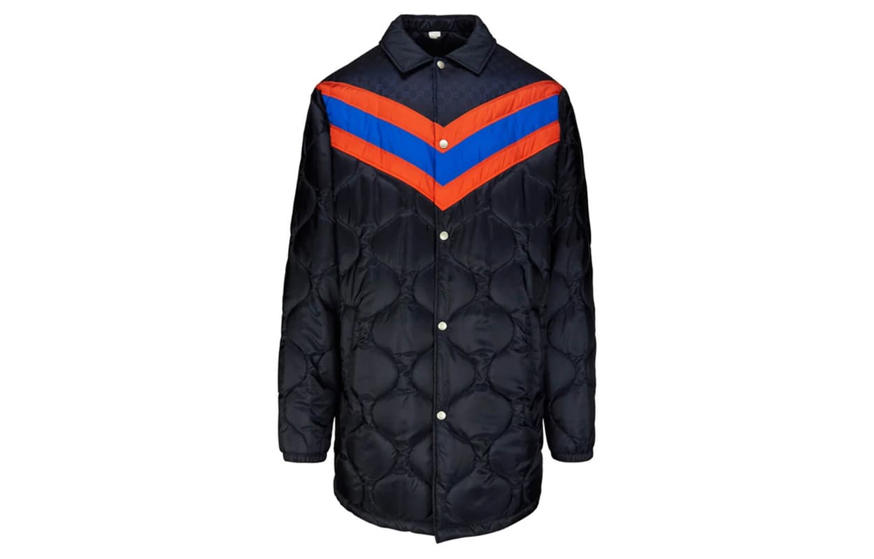 GUCCI Quilted Jacket Marine Blue