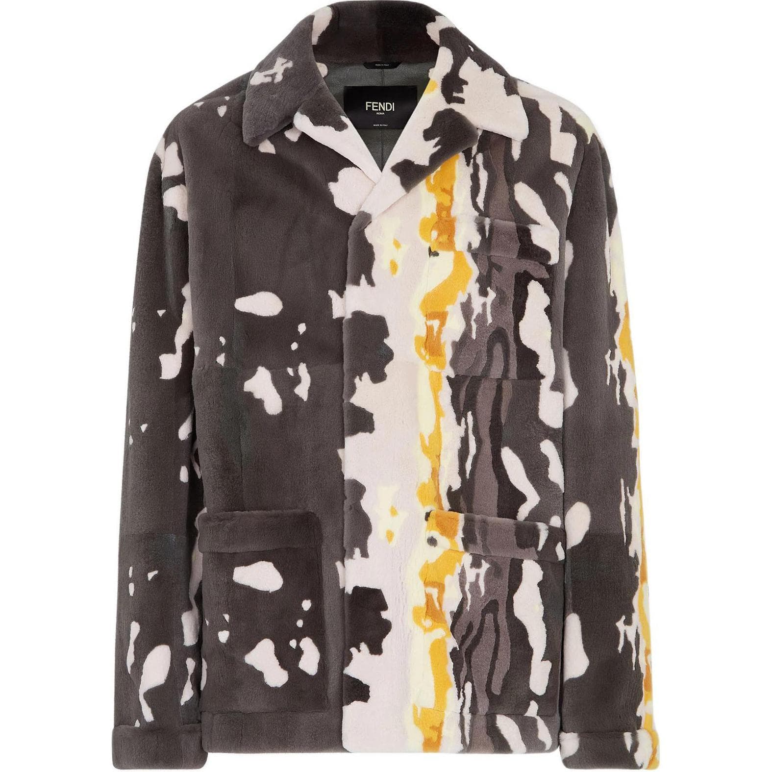 FENDI Furs Multicolor Lapel Moderate Multicolor