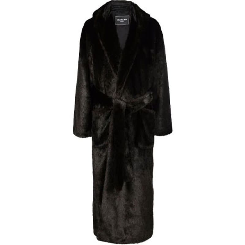 Balenciaga Furs Black Hooded Moderate Black