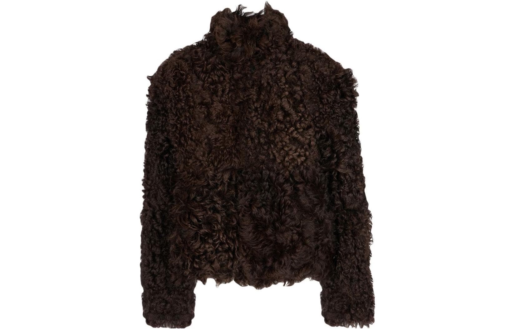 Ferragamo reversible shearling singlebreasted coat Dark Brown