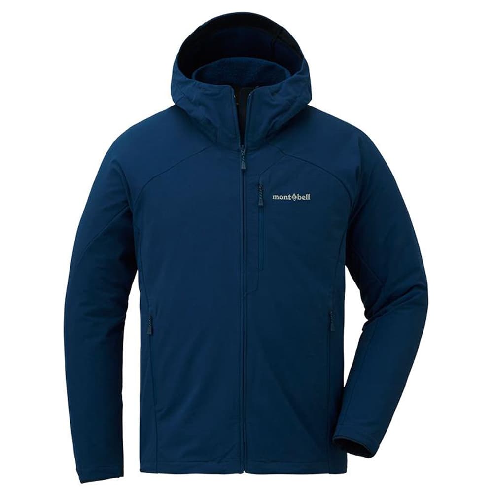 MONTBELL CLIMAPRO 200 Hiking Mountaineering Thin Fleece Windproof Thermal Stretch Hooded FleeceLined Soft Shell Jacket
