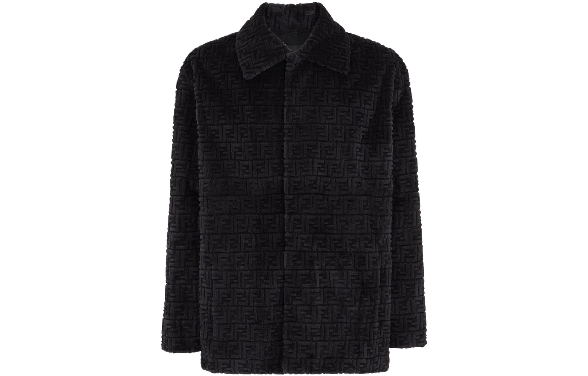 FENDI Furs Dark Gray Lapel Moderate Dark Gray