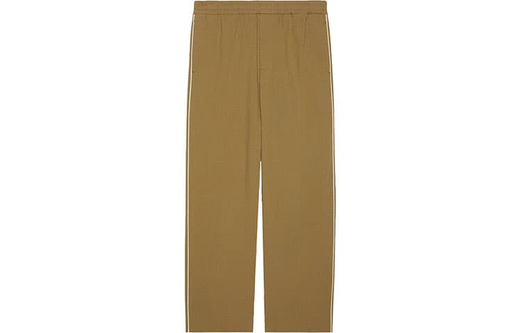 【Previous Season】logo-print straight-leg trousers Brown