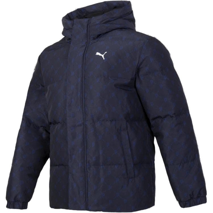 PUMA Down Jackets Black Hooded Moderate Straight Fit