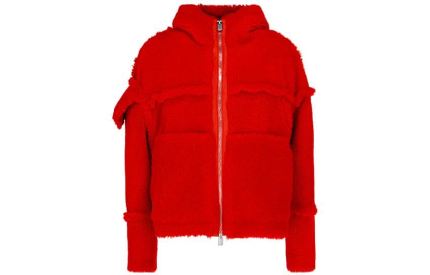 1017 ALYX 9SM Oversized Shearling Jacket Red