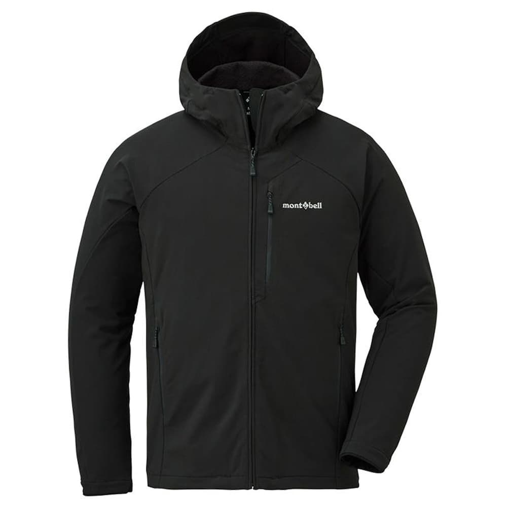 MONTBELL CLIMAPRO 200 Hiking Mountaineering Thin Fleece Windproof Thermal Stretch Hooded FleeceLined Soft Shell Jacket