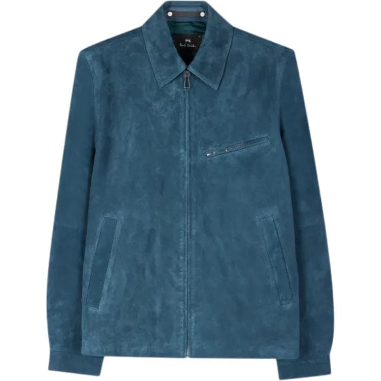 Paul Smith Suede Jacket Gasoline Blue