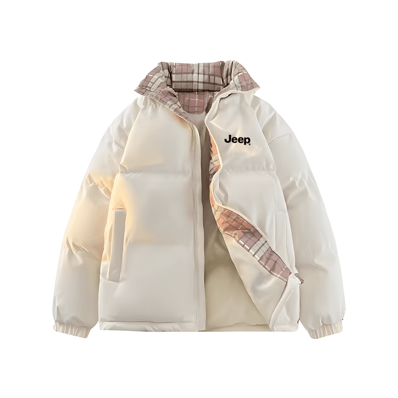 Jeep Puffer Jackets Stand Collar Moderate Straight Fit