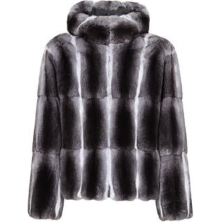 FENDI Furs Black Hooded Moderate Black