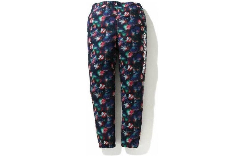 Bape X Ghostbusters Camo Slim Sweatpants Navy Blue
