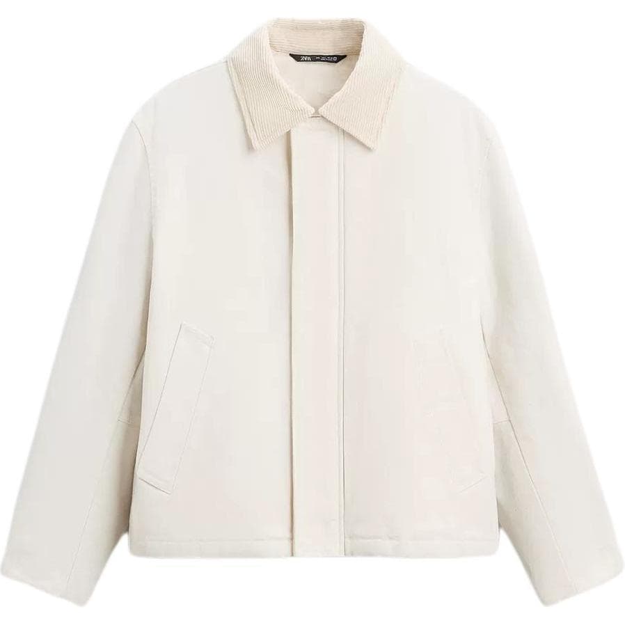 ZARA Jackets & Raw White