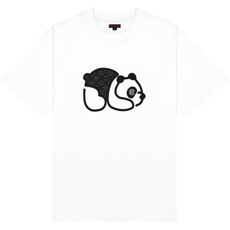 CLOT Drop3 Panda Printed Pattern Crew Neck Short Sleeved T Shirt