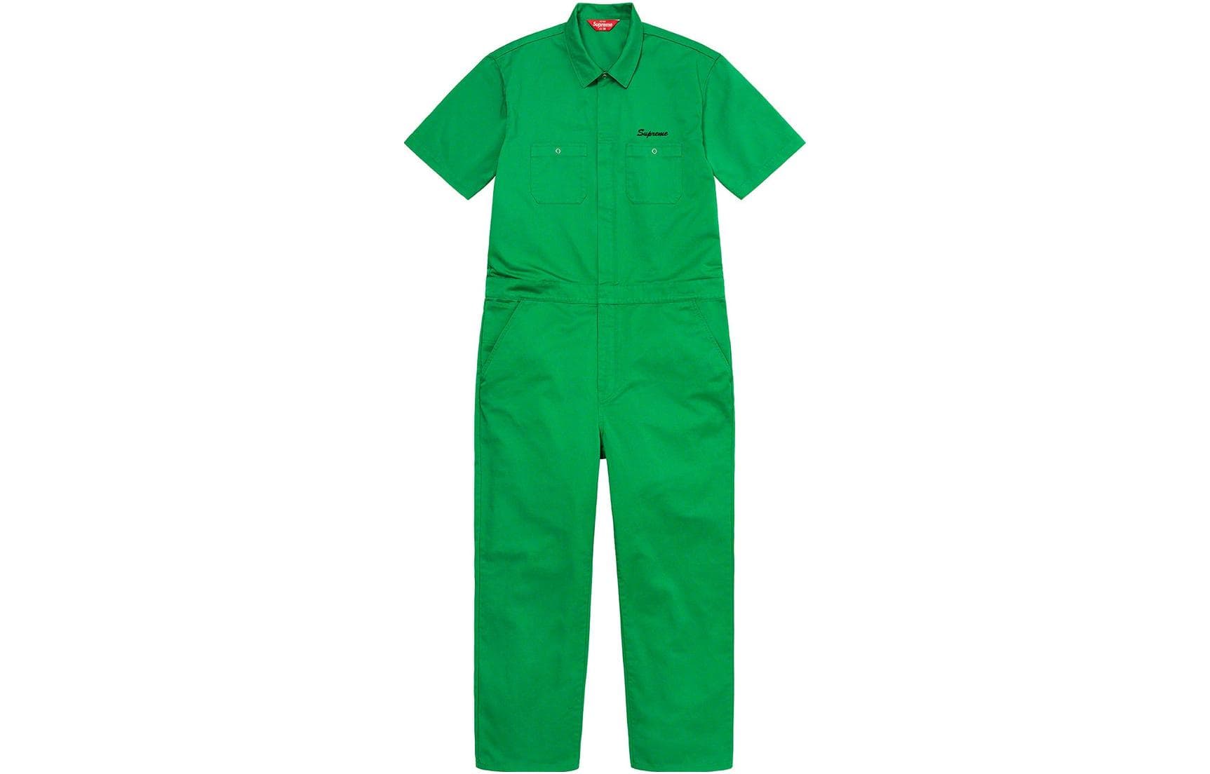 Supreme Short Sleeve Coverall Green