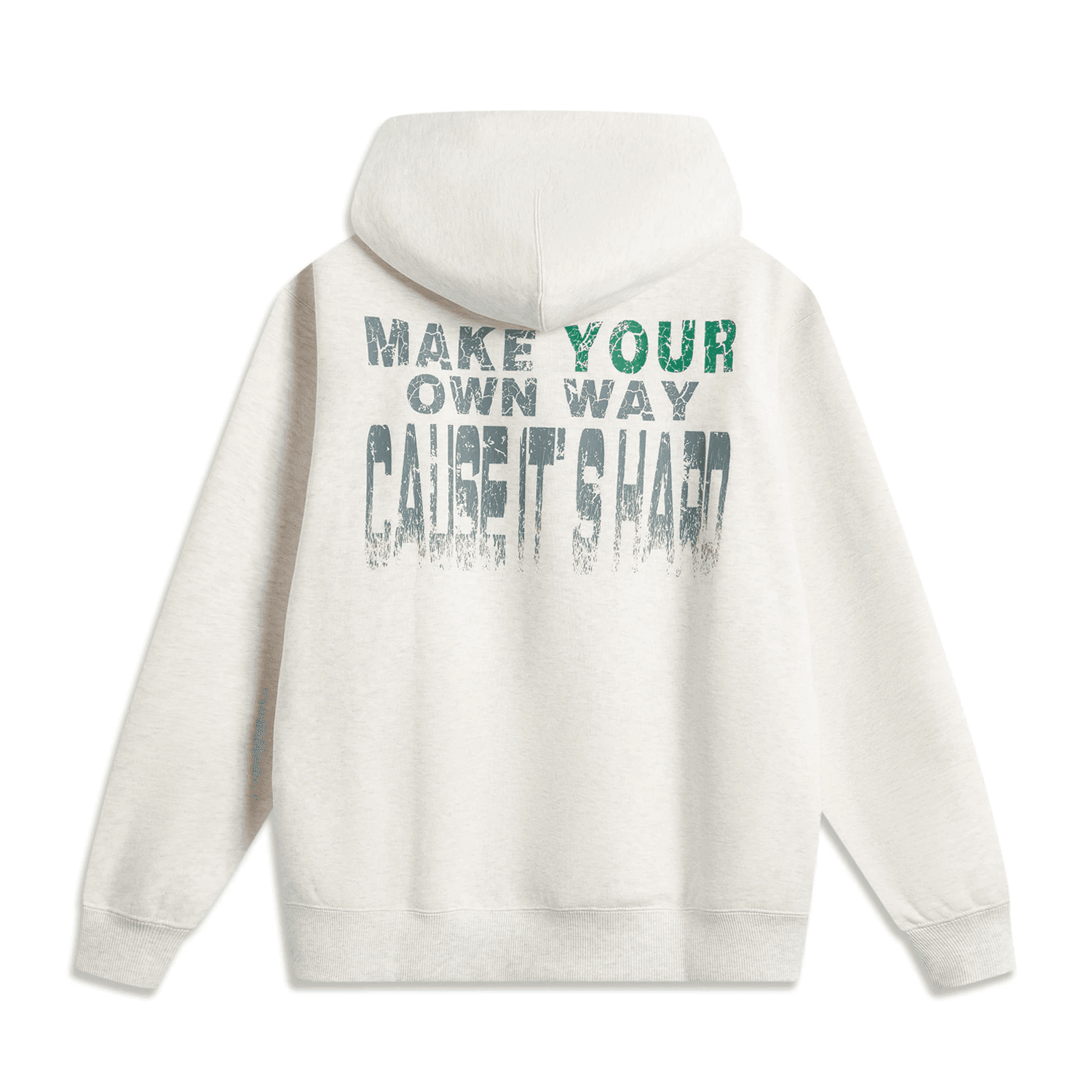 Li Ning Wade Collection, Letter Hooded Comfortable Breathable Versatile Fleece Lined Thermal Sweatshirt