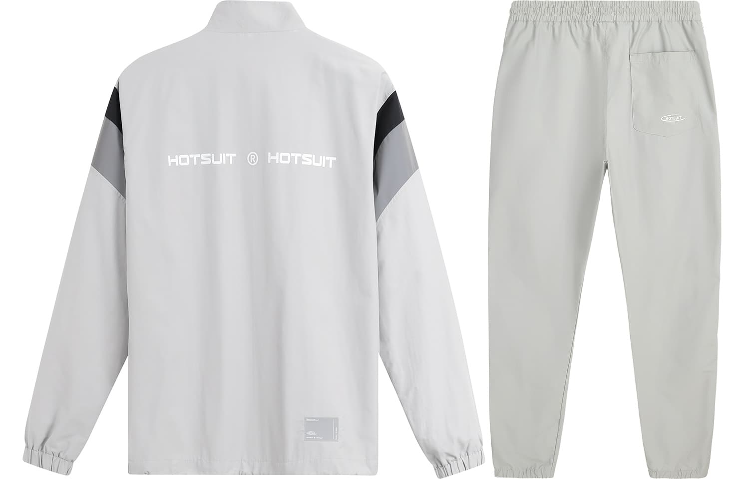 HOTSUIT Sportswear Stand Collar Moderate Tranquil Gray