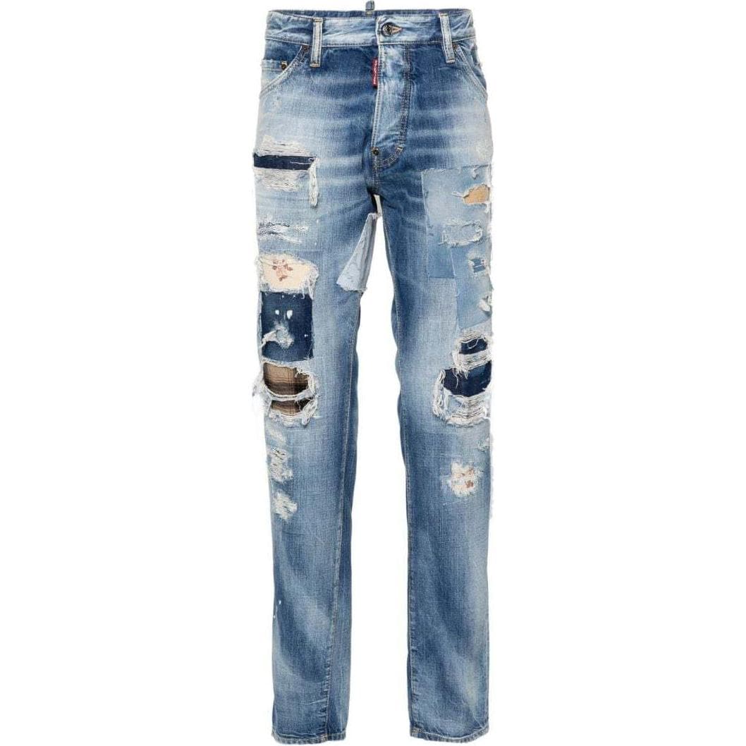 DSQUARED 2 Distressed Cool Guy Jeans Blue