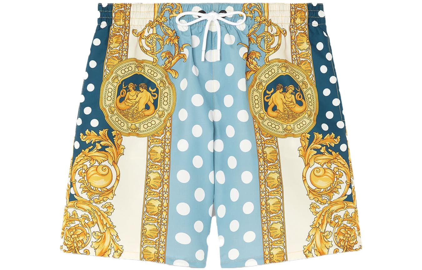 Versace Seashell Baroque swim Blue