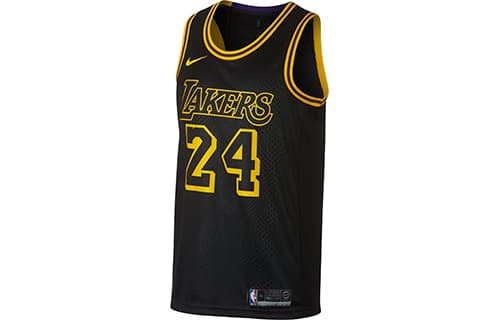 Nike Jersey NBA Lakers City Edition Jersey Black Yellow