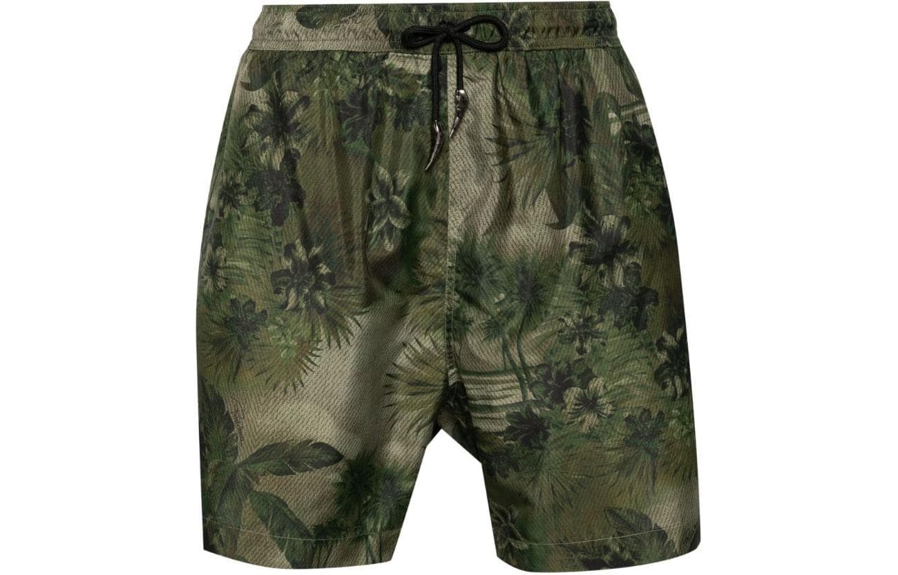 Roberto Cavalli Tiger Toothdetailed camouflageprint swim Ivy Green
