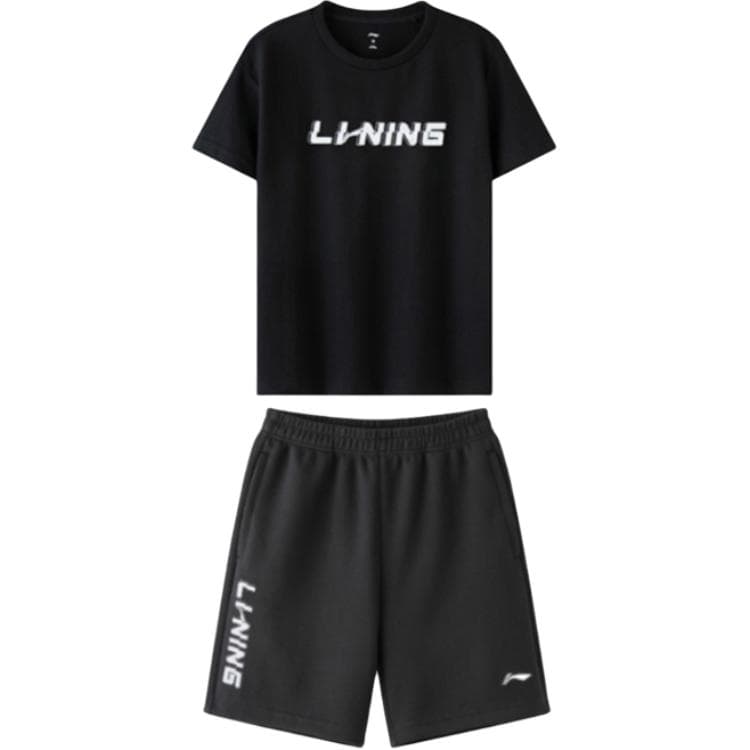 Li Ning Sportswear Black Clothing Sets (Black)