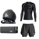 Black Swimsuit+Swimming Shorts+Swim Goggles+Swimming Cap+Swim Bag