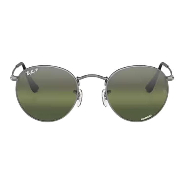 RayBan Round Metal Chromance round-frame sunglasses