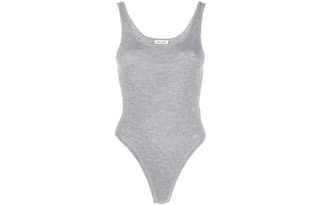 SAINT LAURENT Bodysuits Gray Crew Neck