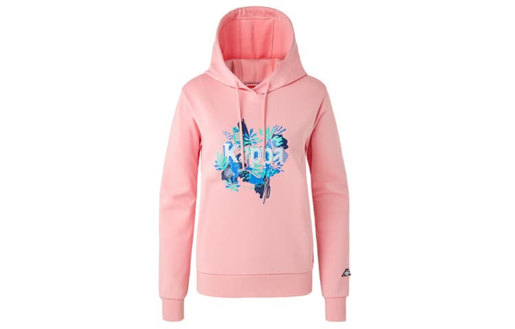 Kappa Sweatshirts Hooded Moderate Regular Pink