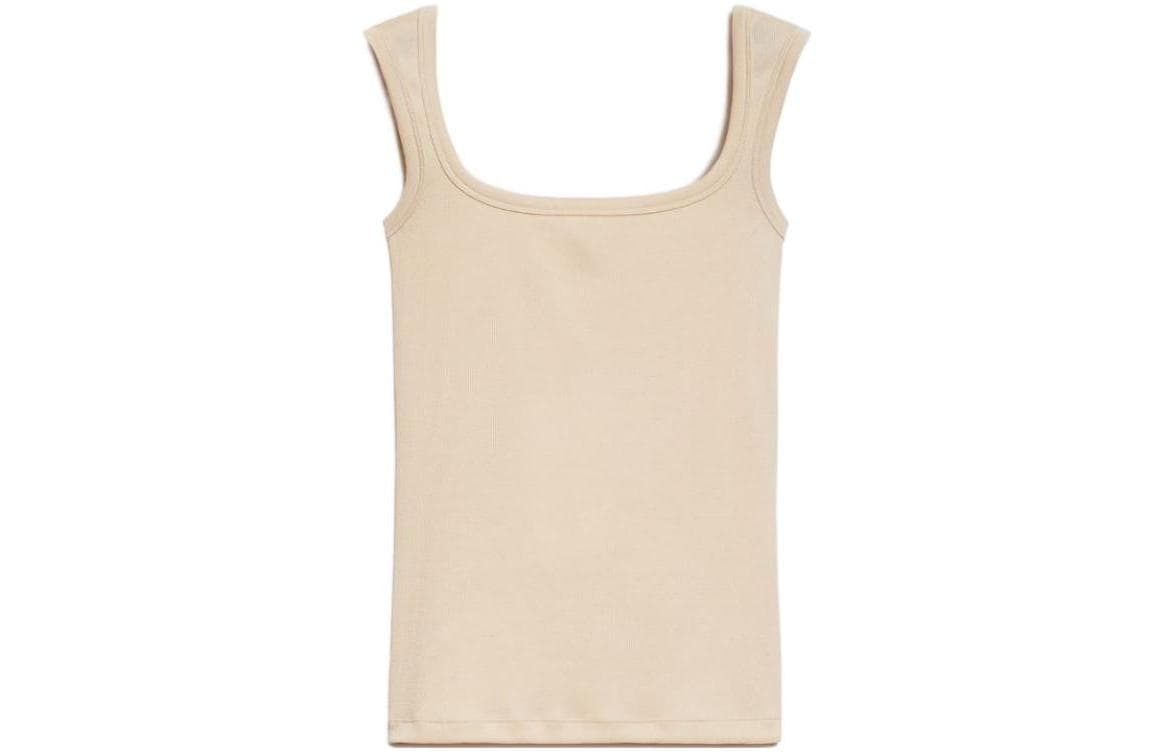 SportMax Camisoles Ecru Square Collar Moderate Straight Fit
