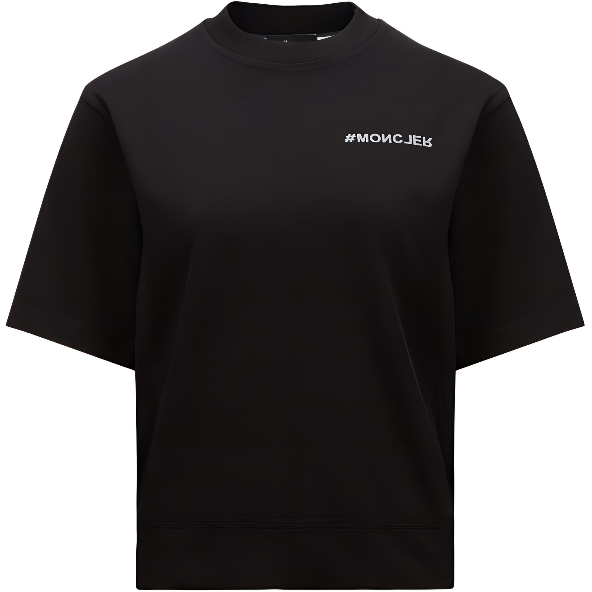 Moncler Grenoble Logo Embroidered Crewneck T-Shirt Black