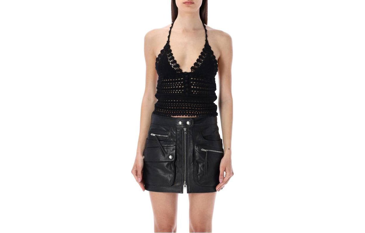 ISABEL MARANT Camisoles Black V neck Moderate Straight Fit Black