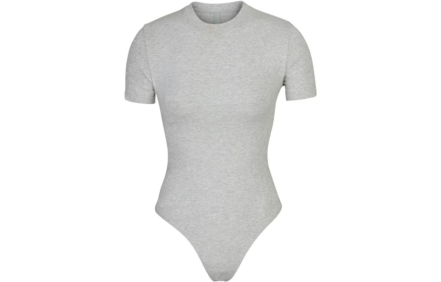 Skims COTTON JERSEY T SHIRT BODYSUIT Jumpsuit Light Heather Gray Light Heather Gray
